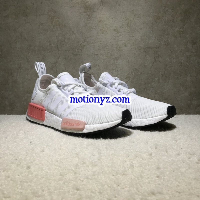 Real Boost Adidas NMD R1 PK White Pink GS